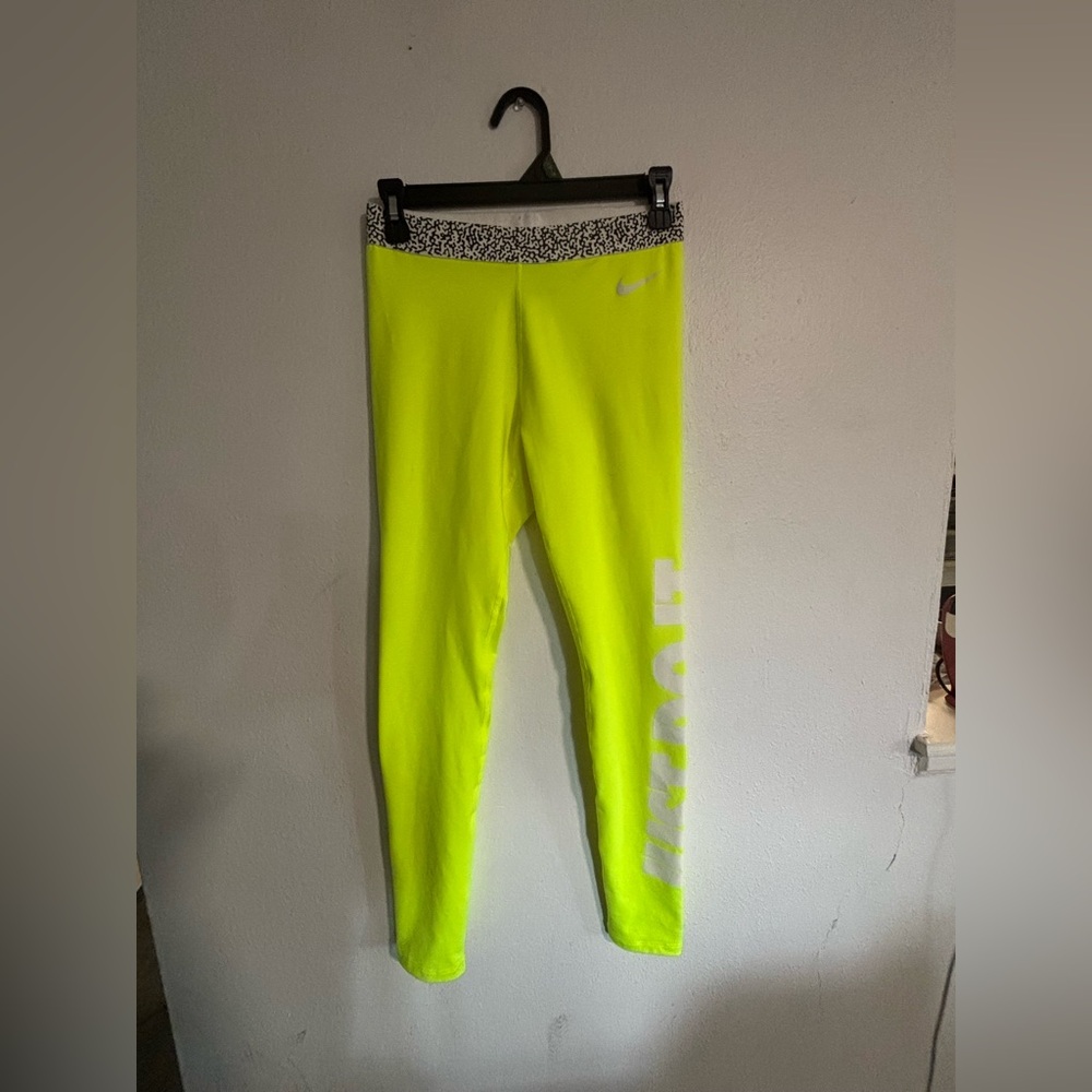Nike Yellow and White Leggings Athletic Wear